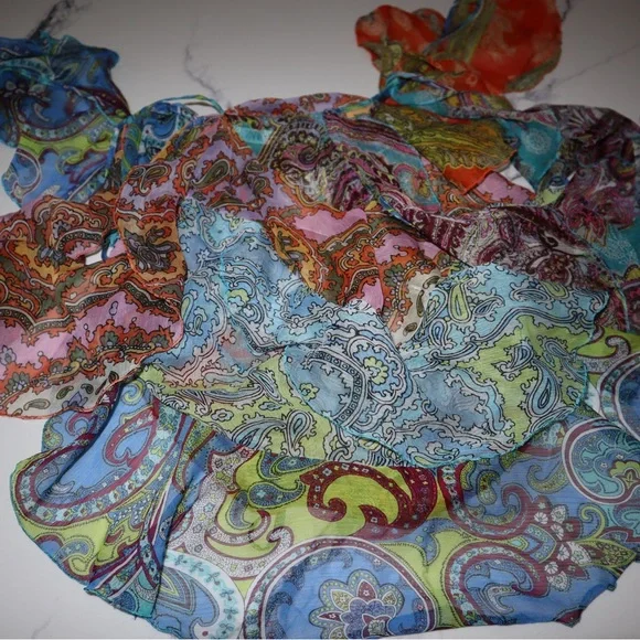 Zara Ruffled Paisley Patchwork Blouse - Picture 5 of 7